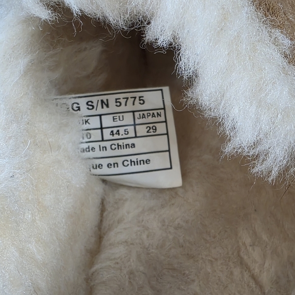 UGG Australia Ascot Slippers Chestnut Suede Shearling Moccasin Men’s Size 11 - Picture 7 of 8